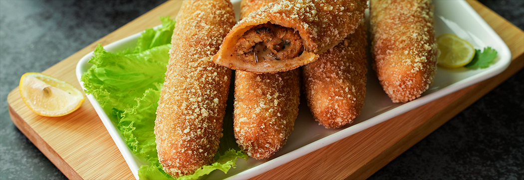 Cheesy Kabab Bread Roll