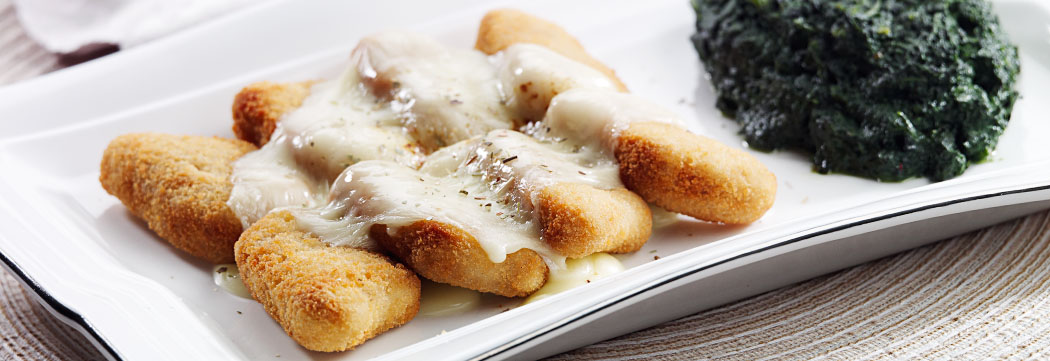 Creamy Spinach with Cheese Nuggets