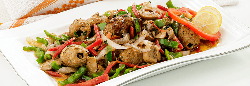 Kafta Kabab Pan Fried Vegetables