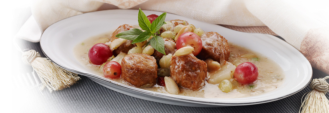 Kofta with Glazed Fruits