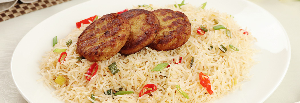 Chili Garlic Rice Shami Kabab